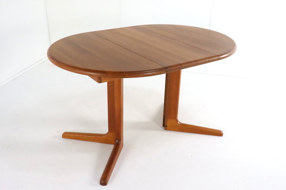 Image 1 of Ronde 1X Verlengbare Deense Massief Teak Eettafel 'Virklund'