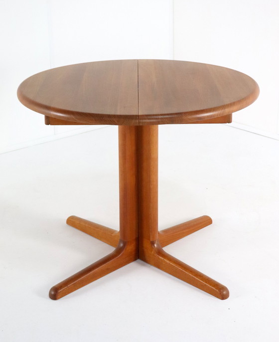 Image 1 of Ronde 1X Verlengbare Deense Massief Teak Eettafel 'Virklund'