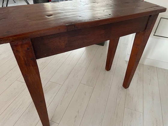 Image 1 of Eikenhouten Sidetable Met 1 Lade