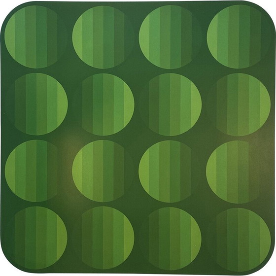 Image 1 of Vintage fotolithografie "Tribute to Vasarely" door Jim Bird, 1970