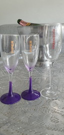 23x Champagneglazen van mumm tot Veuve Clicquot