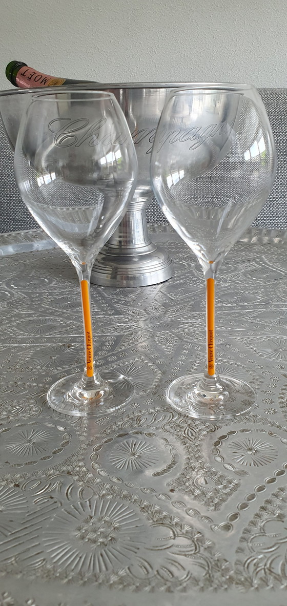 Image 1 of 23x Champagneglazen van mumm tot Veuve Clicquot