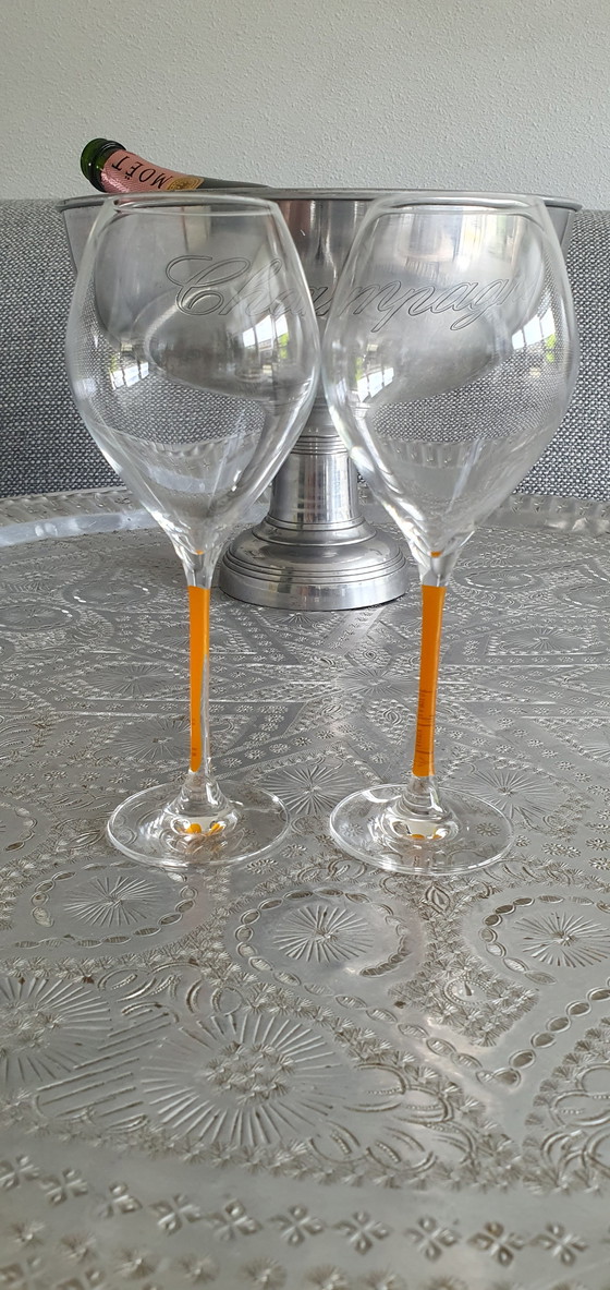 Image 1 of 23x Champagneglazen van mumm tot Veuve Clicquot