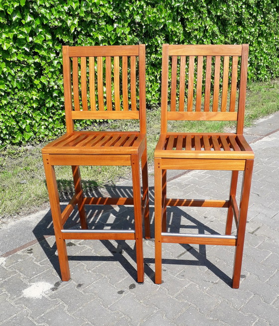 Image 1 of 2 Gloster teak bar chairs