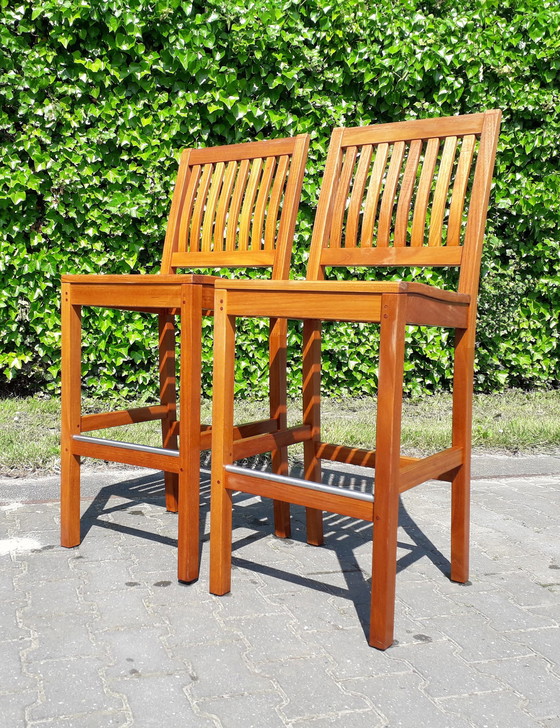 Image 1 of 2 Gloster teak bar chairs