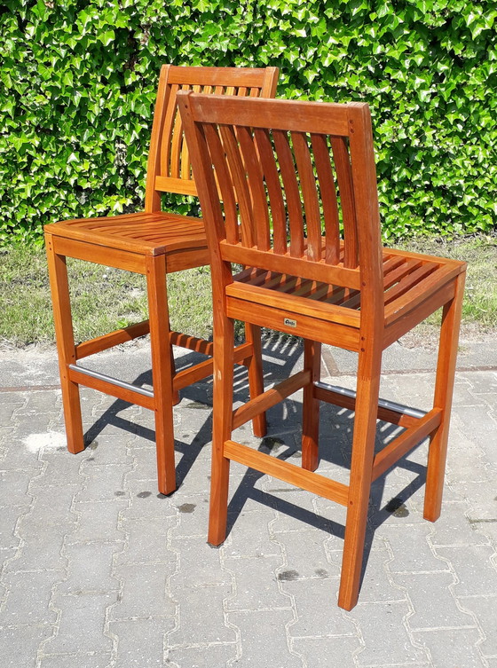 Image 1 of 2 Gloster teak bar chairs