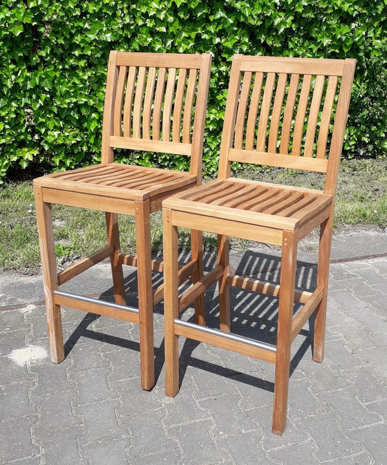 Image 1 of 2 Gloster teak bar chairs