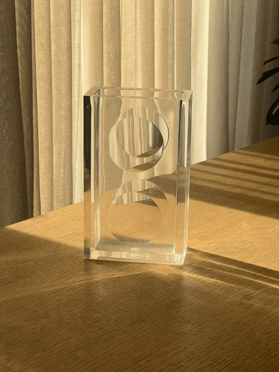 Image 1 of Vintage Zeldzame 70S Lucite Guzzini Vaas