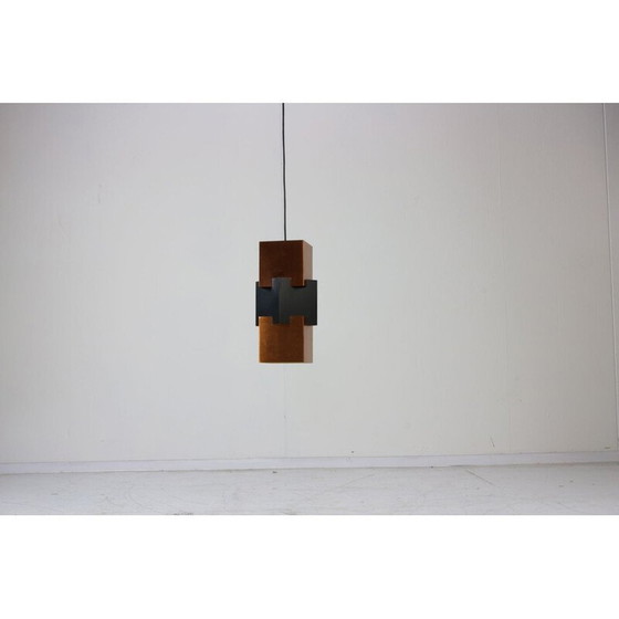 Image 1 of Vintage hanglamp Kubus van Jo Hammerborg voor Fog & Morup Denemarken