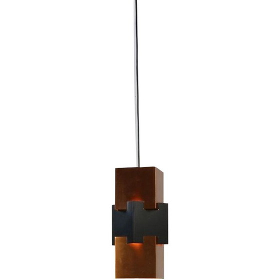 Image 1 of Vintage hanglamp Kubus van Jo Hammerborg voor Fog & Morup Denemarken