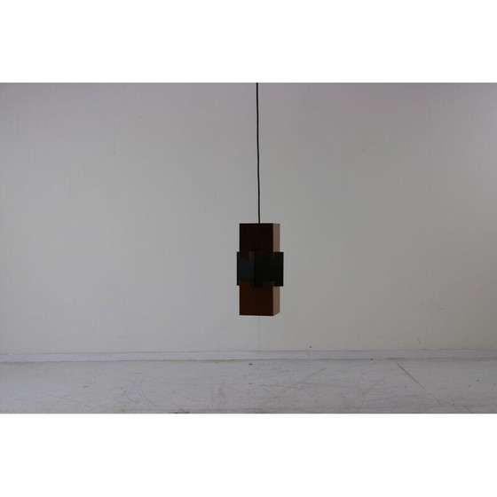 Image 1 of Vintage hanglamp Kubus van Jo Hammerborg voor Fog & Morup Denemarken