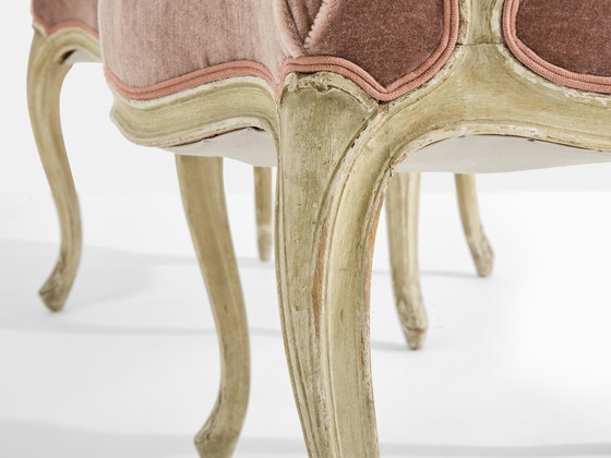 Image 1 of Paar gestempelde Maison Jansen Louis XV Neoklassieke Fauteuils 1940