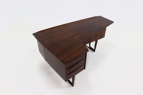 Image 1 of Vintage Peter Løvig Nielsen Voor Hedensted Møbelfabrik Denemarken Boemerang Bureau