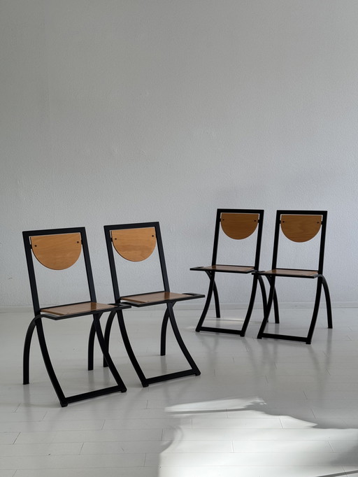 4X Kff Cosinus Design Stoelen, Duitsland, 1980