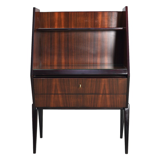 Image 1 of Antonino Gorgone Secretaire in Italiaans notenhout – Italië, 50's Design