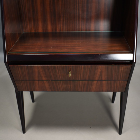 Image 1 of Antonino Gorgone Secretaire in Italiaans notenhout – Italië, 50's Design