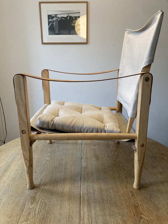 Image 1 of Kaare Klint Safari Chair En Hocker. Carl Hansen Kk47000