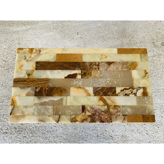 Image 1 of Vintage marmeren en onyx salontafel, 1970