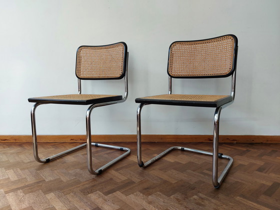 Image 1 of 2x Marcel Breuer cesca stoelen