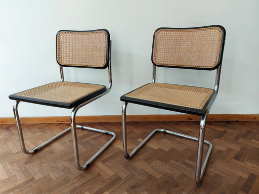 2x Marcel Breuer cesca stoelen – eetkamerstoelen, Modern