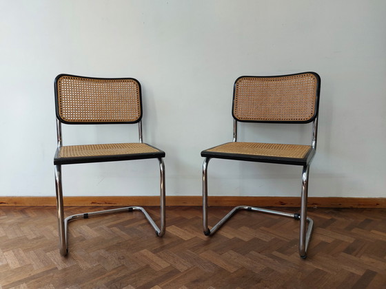 Image 1 of 2x Marcel Breuer cesca stoelen