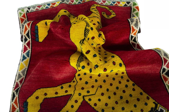 Image 1 of Handgeknoopt Gabbeh nomadisch tapijt - 160 X 105 cm - Tijger
