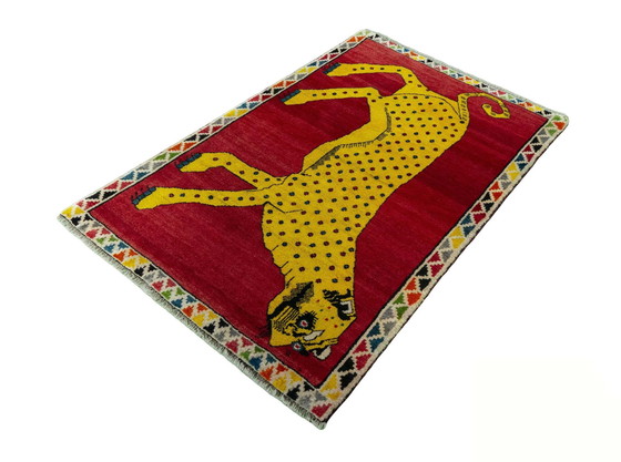 Image 1 of Handgeknoopt Gabbeh nomadisch tapijt - 160 X 105 cm - Tijger