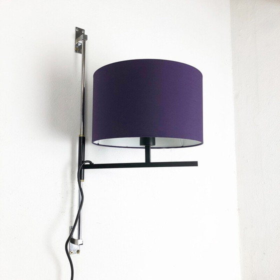 Image 1 of Vintage minimalistische verstelbare metalen wandlamp, Duitsland 1960