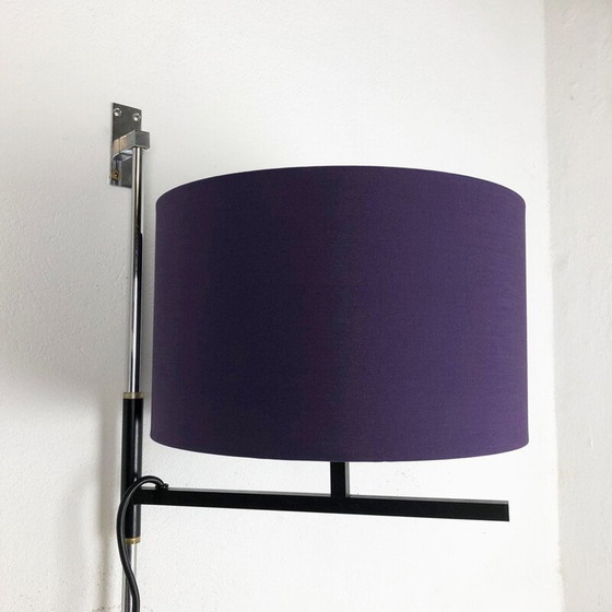 Image 1 of Vintage minimalistische verstelbare metalen wandlamp, Duitsland 1960