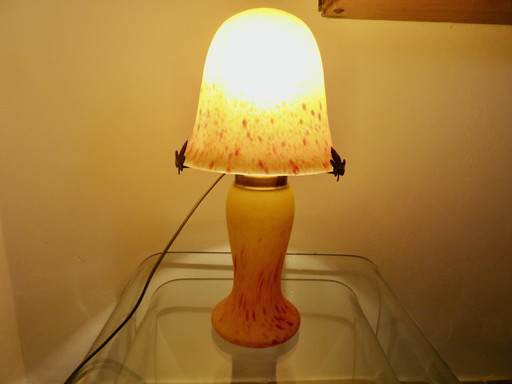 Glazen paddestoel lamp