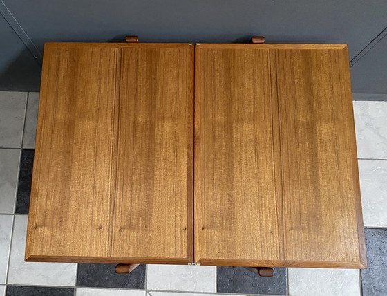 Image 1 of Teakhouten serveerwagen / bijzettafel jaren 60