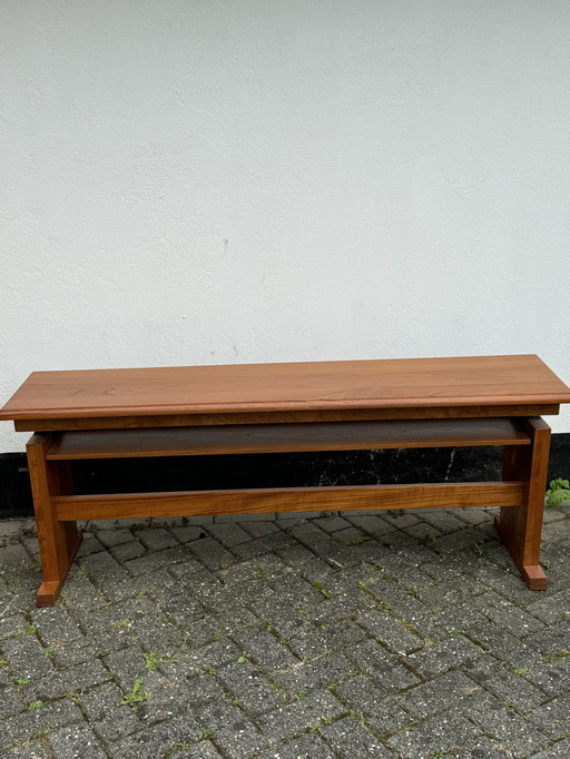 Vintage Teak Verstelbare Bank