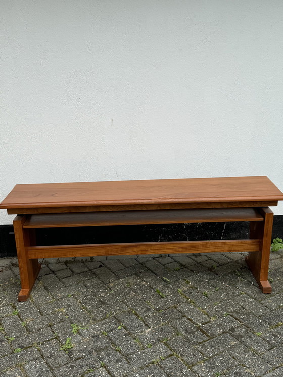 Image 1 of Vintage Teak Verstelbare Bank