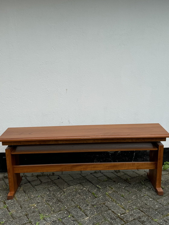 Image 1 of Vintage Teak Verstelbare Bank