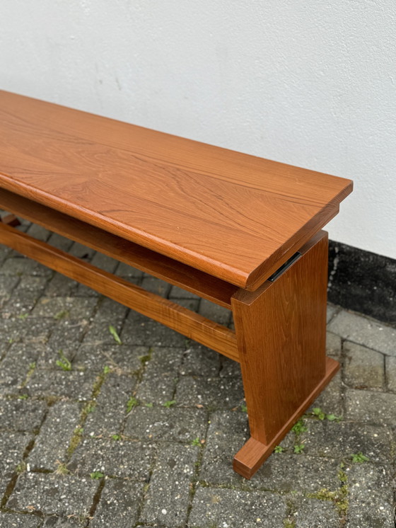 Image 1 of Vintage Teak Verstelbare Bank