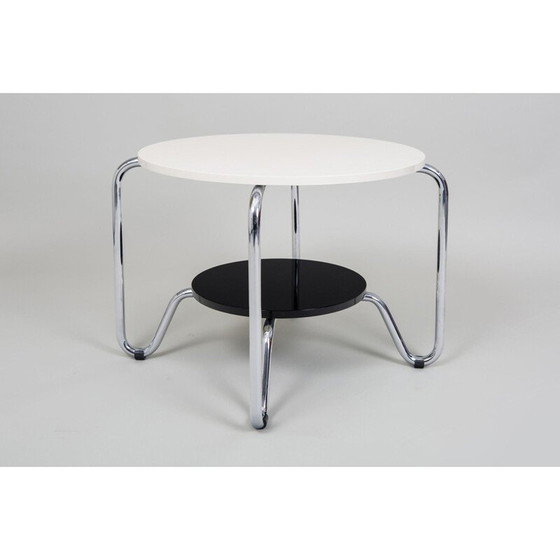 Image 1 of Vintage zwart-witte salontafel van Kovona, Tsjecho-Slowakije 1950