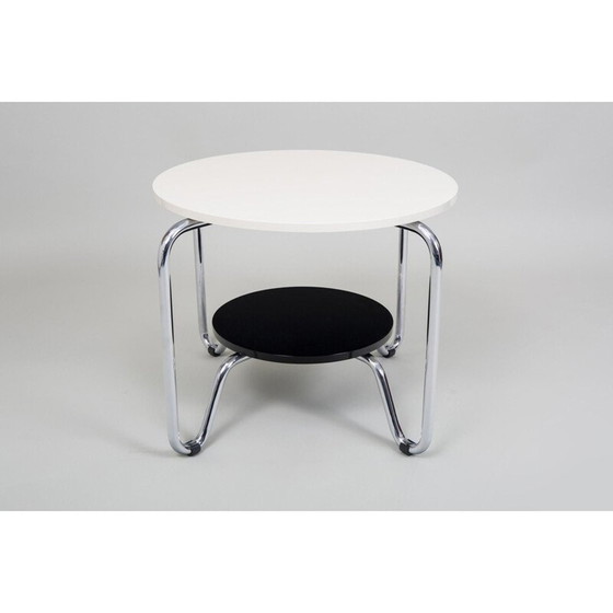 Image 1 of Vintage zwart-witte salontafel van Kovona, Tsjecho-Slowakije 1950