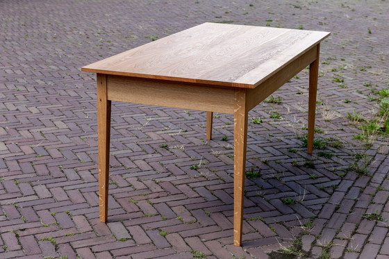 Image 1 of Handgemaakte Eiken Eettafel. Handgemaakt, Eiken.