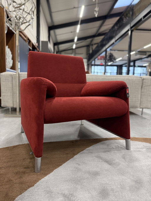 Leolux Felizia Fauteuil Rood Alcantara 