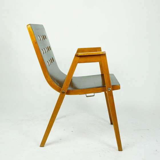 Image 1 of Vintage stapelbare fauteuil in beukenhout van Roland Rainer, Oostenrijk 1950