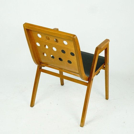 Image 1 of Vintage stapelbare fauteuil in beukenhout van Roland Rainer, Oostenrijk 1950