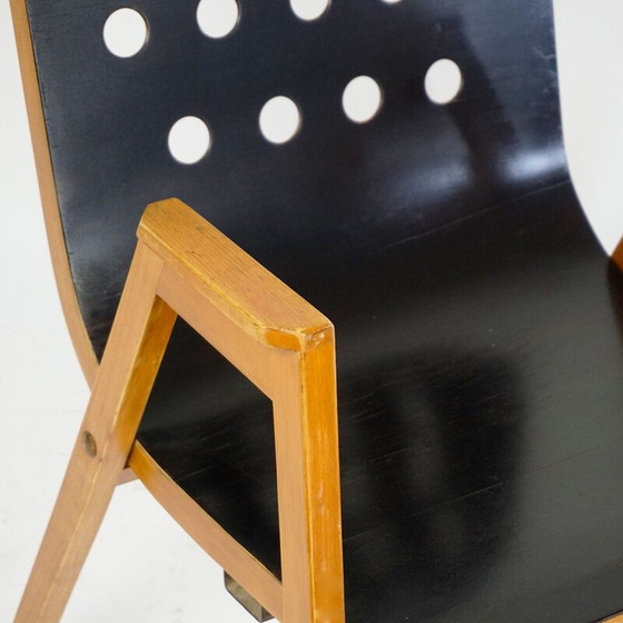 Image 1 of Vintage stapelbare fauteuil in beukenhout van Roland Rainer, Oostenrijk 1950