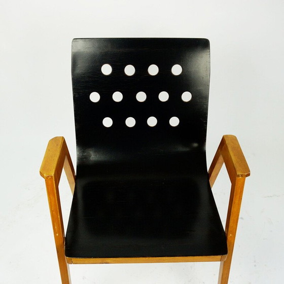 Image 1 of Vintage stapelbare fauteuil in beukenhout van Roland Rainer, Oostenrijk 1950