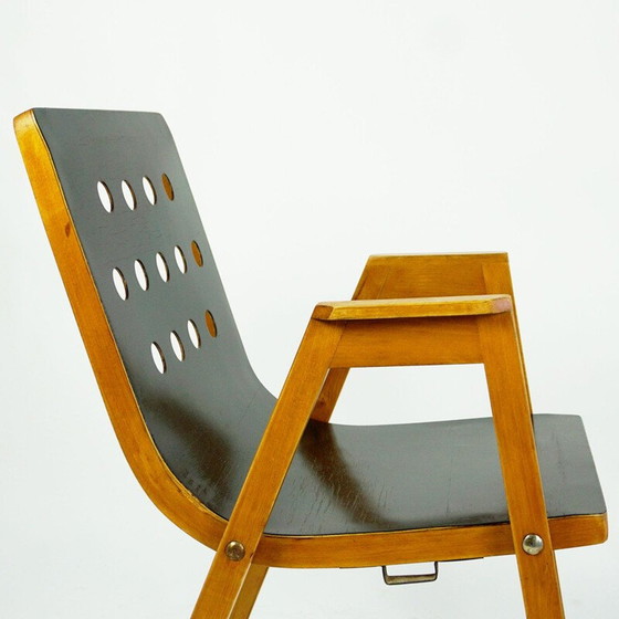 Image 1 of Vintage stapelbare fauteuil in beukenhout van Roland Rainer, Oostenrijk 1950