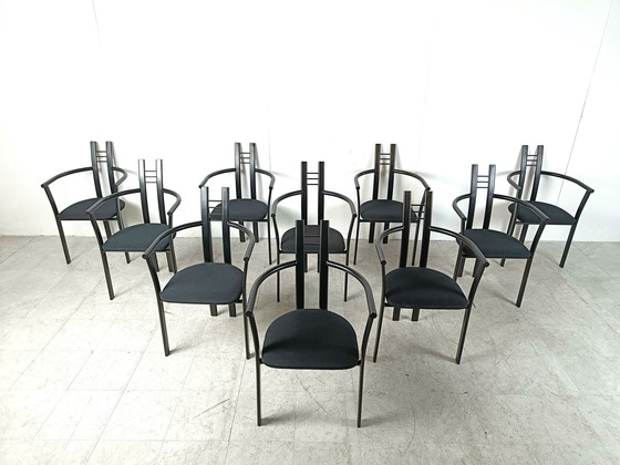 Image 1 of 10x Postmodern Italiaanse eetkamerstoelen