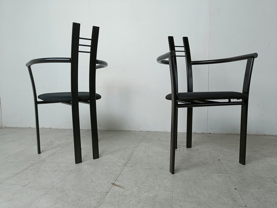 Image 1 of 10x Postmodern Italiaanse eetkamerstoelen