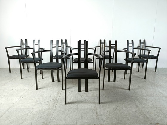 Image 1 of 10x Postmodern Italiaanse eetkamerstoelen