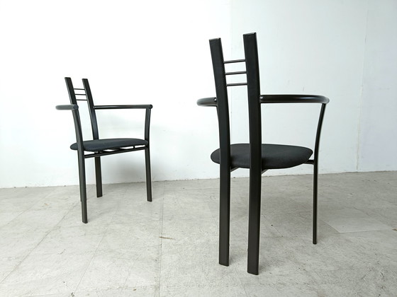 Image 1 of 10x Postmodern Italiaanse eetkamerstoelen