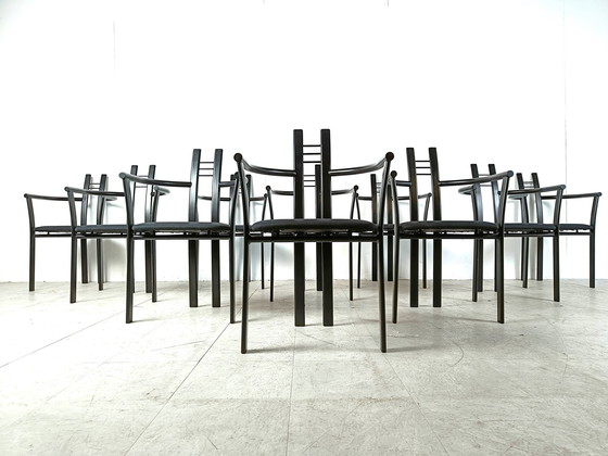 Image 1 of 10x Postmodern Italiaanse eetkamerstoelen