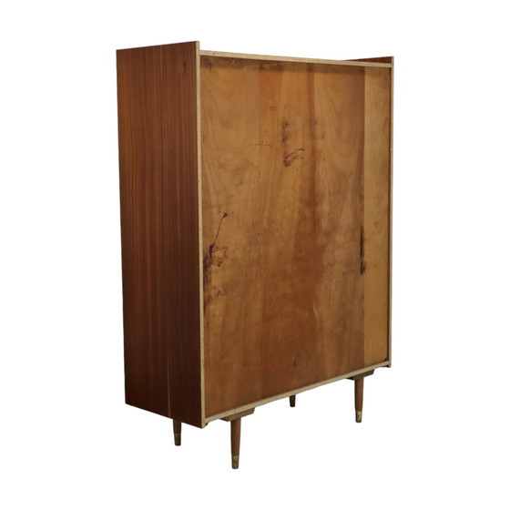 Image 1 of Vintage Highboard Vitrinekast Teak Fineer